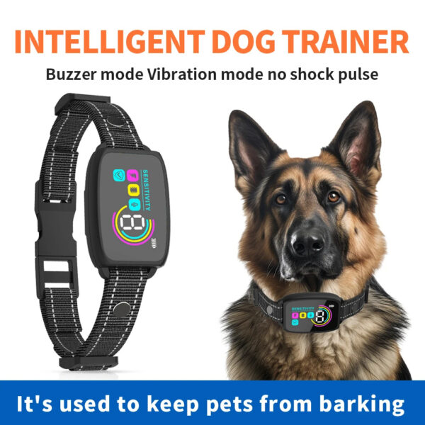 Smart Automatic Anti Barking Dog Collar Rechargeable Bark Stopper Stop Barking HD Digital Display IP67 Waterproof Collar For Dogs Pet Products - Image 6