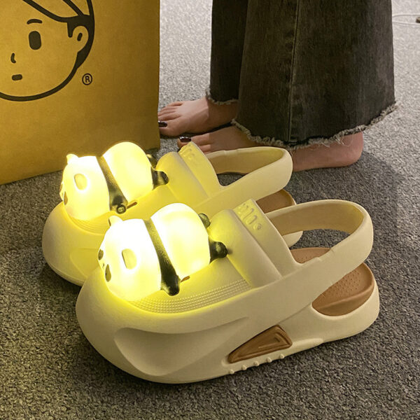 2024 Cute Slipper With Panda Lamp Summer Sandales Femme Light Funny Woman Slippers Shoes Women - Image 8