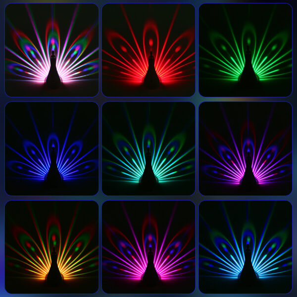 Modern 3D Peacock Wall Lamp – Colorful Ambient Lighting with a Creative Animal Design, Perfect for Bedroom Atmosphere. - Image 9