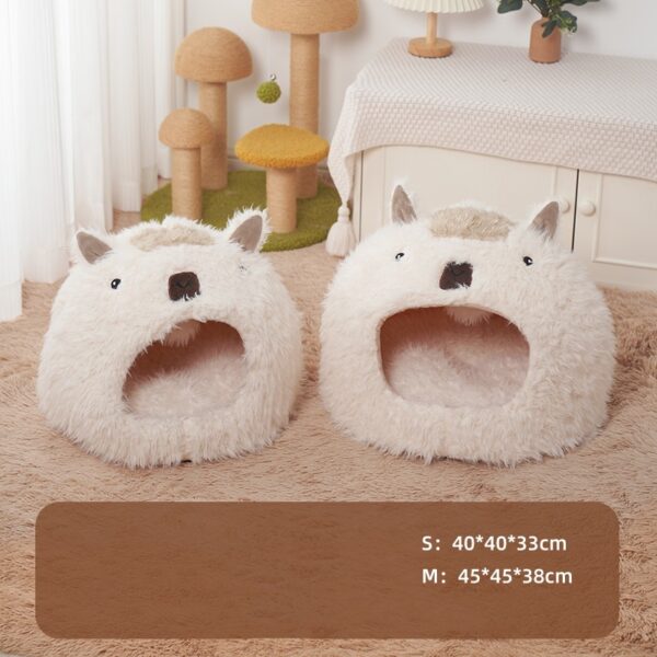 Cat Kennel Dog Kennel Pet Cushion Bed Cat Winter Warm Supplies - Image 3