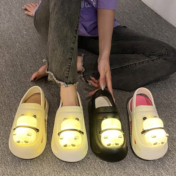 2024 Cute Slipper With Panda Lamp Summer Sandales Femme Light Funny Woman Slippers Shoes Women - Image 10